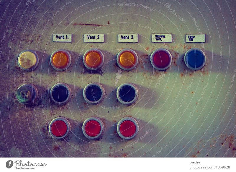 control center Control center Monitoring Machinery Technology Characters Signs and labeling Old Authentic Original Colour Testing & Control Network Arrangement