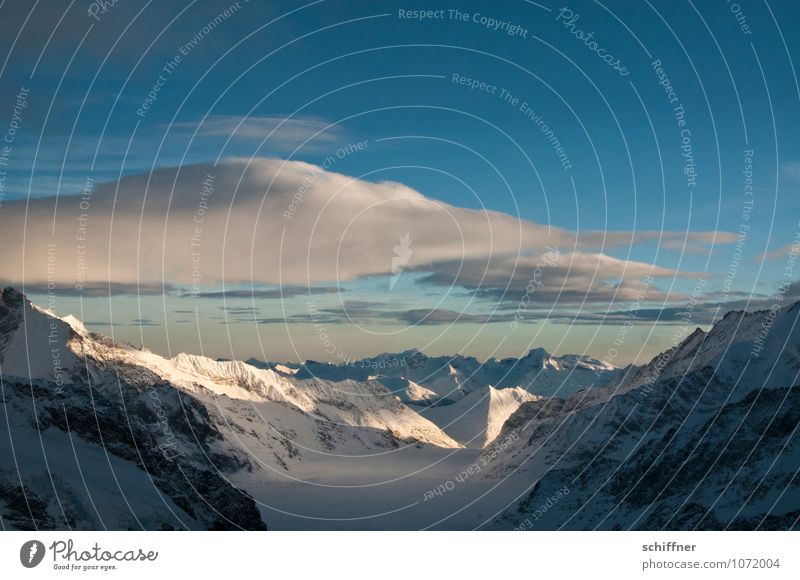 Giant cloud sheep, humping Environment Nature Landscape Sky Clouds Climate change Beautiful weather Ice Frost Snow Rock Alps Mountain Peak Snowcapped peak