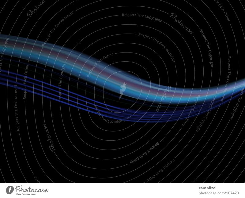 lightwaves 07 Technology Internet Art Stripe Glittering Fantastic Bright Speed Blue Black Colour Contact Mobility Target Future Delicate Parallel Electronic