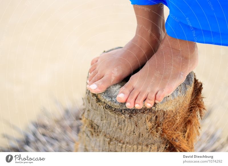 stamina Well-being Senses Relaxation Calm Meditation Cure Vacation & Travel Far-off places Freedom Summer vacation Beach Feet Landscape Sand Beautiful weather