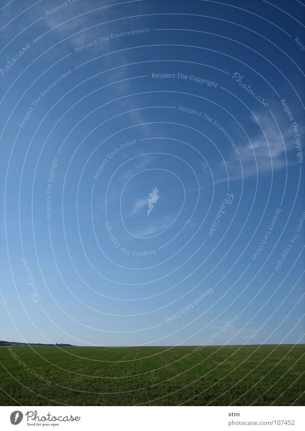 blue 07 Clouds Horizon Far-off places Grass Field Dream To go for a walk In transit Summer Sky Walking Landscape Blue Beautiful weather