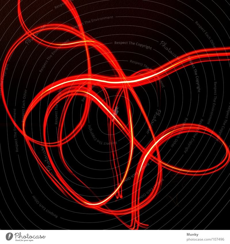 Rollercoaster I (taillight) Dark Light Tracer path Green Turquoise Red Black Luminosity Rear light Lamp Circle Coincidence Accidental Roller coaster Lust