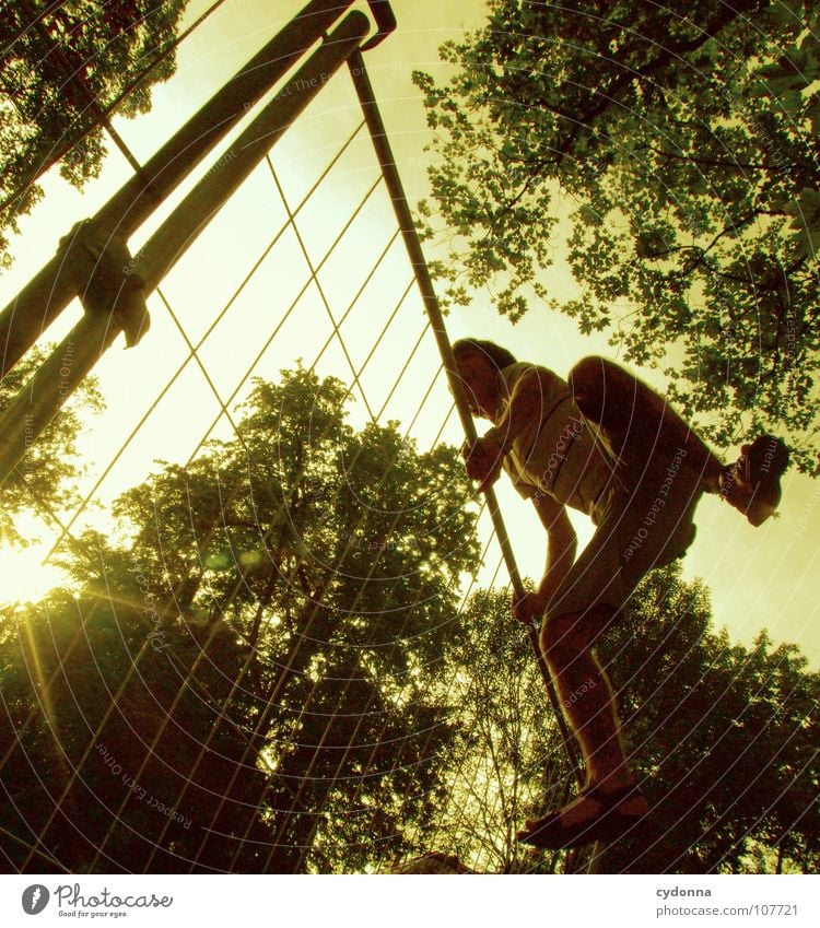 One air-line, please! IV Man Fellow Swing Jump Wall (building) Barrier Conquer Fence Curiosity Bans New Mysterious Bird's-eye view Exceptional Innovative