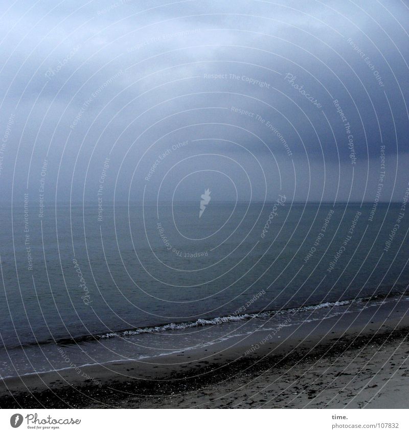 BluePage Twilight Far-off places Beach Ocean Waves Earth Sand Water Sky Clouds Horizon Weather Rain Coast Baltic Sea Dark Wanderlust Loneliness Mysterious