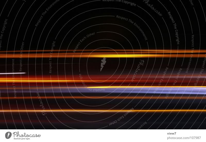 colors Light Radiation Disperse Night Dark Highway Long exposure Multicoloured Background picture Transport Electrical equipment Technology Reaction Railroad