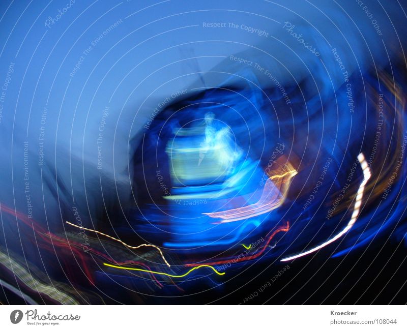 Beethoven blue 1 Evening Night Light Long exposure Waves Event Water Stripe Historic Blue Yellow Violet Concentrate Bonn Münsterplatz Laser Laser show Rotation