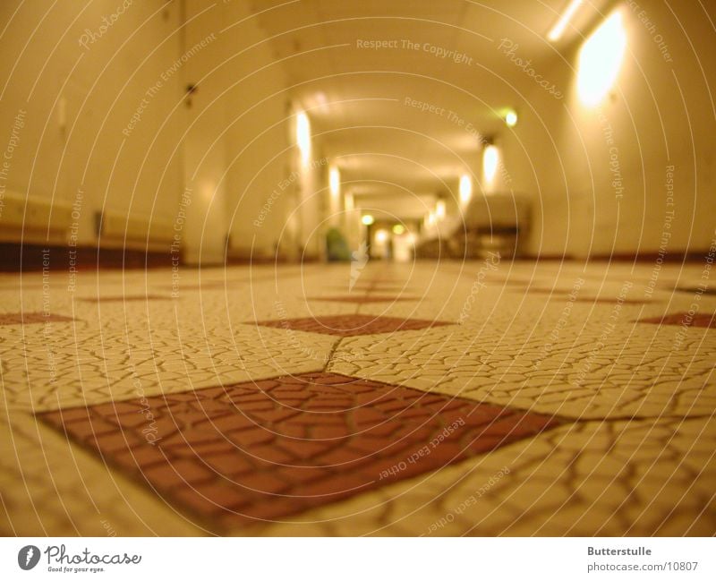 hallway view Hallway Vanishing point Hospital Architecture Perspective Tile Floor covering Central perspective Corridor