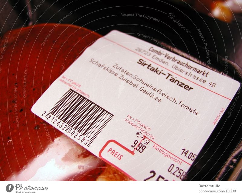 Sirtaki dancer Meat Packaging Snapshot Nutrition lost property