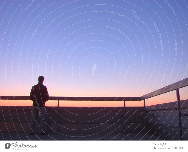 golden autumn Far-off places Human being 1 Sky Autumn Beautiful weather Wall (barrier) Wall (building) Facade Stone Think Blue Red Moody Calm Colour Freedom