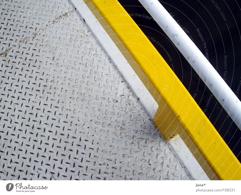 \\ lines \\ White Gray Yellow Black Diagonal Dresden Footbridge Minimal Simple Graphic Beautiful Detail Bridge grey Metal teardrop Elbe Water Jane