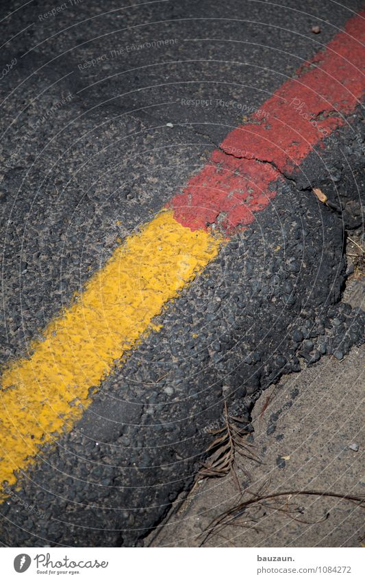 german southwest africa. Leaf Town Places Street Lanes & trails Signs and labeling Road sign Line Stripe To dry up Yellow Red Black Change Colour photo