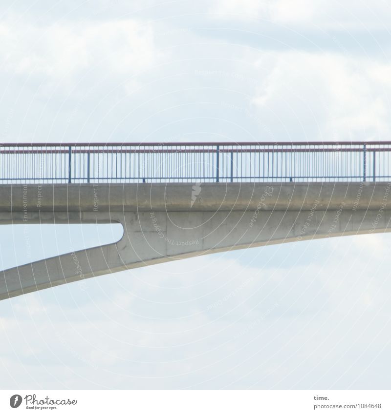 sky line Sky Clouds Dresden Bridge Manmade structures Architecture Bridge railing Traffic infrastructure Lanes & trails Concrete Metal Line Esthetic Elegant