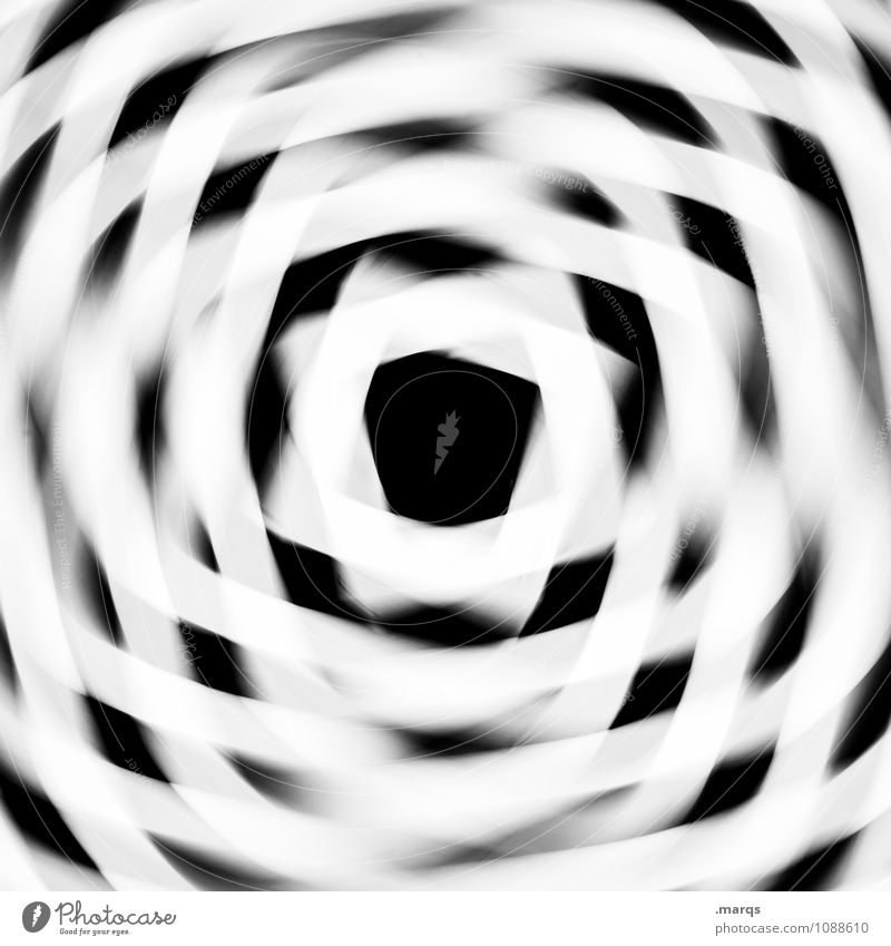 Hypnotic Style Design Ornament Line Square Rotate Speed Crazy Movement Irritation Hypnotizing Double exposure Vertigo Black & white photo Exterior shot Close-up