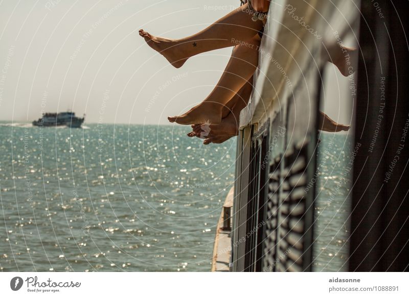 Vacation :) Human being Life Legs Feet 3 Landscape Water Summer Ocean Relaxation Hang Vacation & Travel Navigation Travel photography Colour photo Day Sunlight