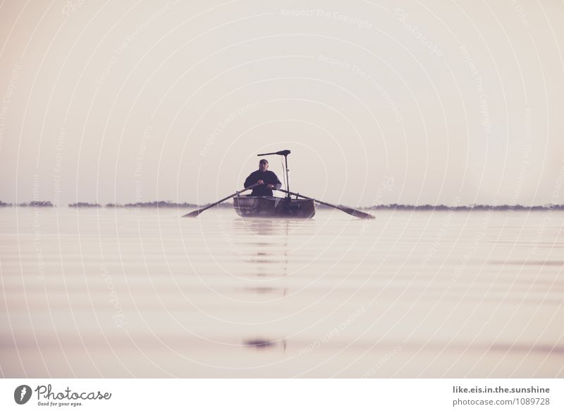 The Old Man and the Lake Well-being Contentment Senses Relaxation Calm Leisure and hobbies Fishing (Angle) Freedom Masculine Adults Senior citizen Life