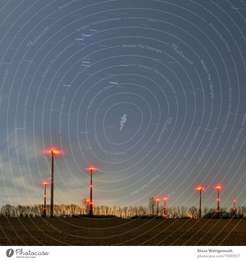 asparagus field Agriculture Forestry Energy industry Technology Advancement Future Renewable energy Wind energy plant Environment Landscape Cloudless sky