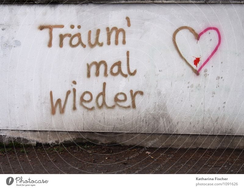 Dream again Lifestyle Wall (barrier) Wall (building) Stone Concrete Brown Gold Gray Pink Red Black White Emotions Moody Romance Humanity Authentic Wisdom Hope