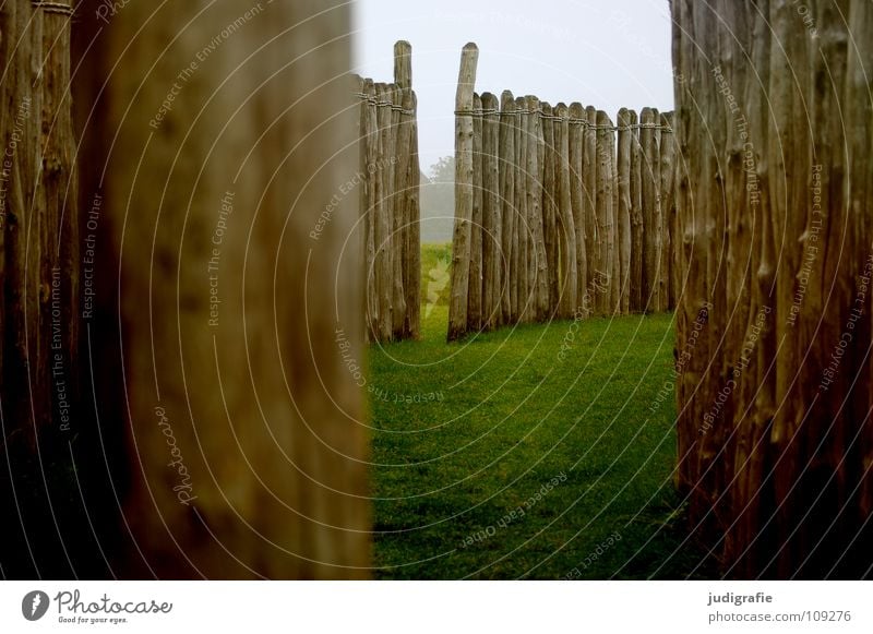 600 | Waiting for light Wood Wall (barrier) Fence Break Fog Manmade structures Observatory Winter solstice Seasons Meadow Historic Colour Tree trunk Pole Nature