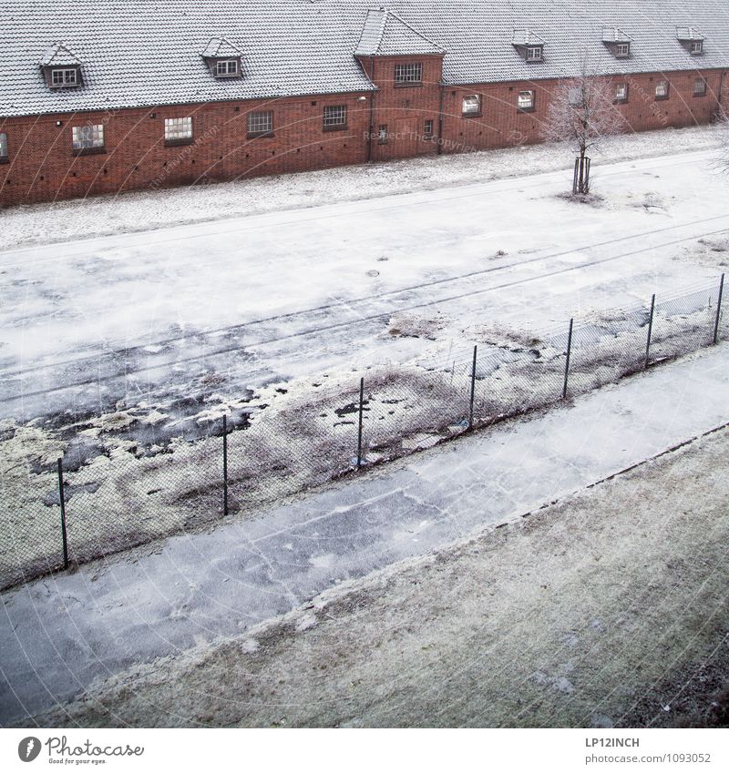 This view greets every day. SECOND Winter Bad weather Snow House (Residential Structure) Factory Manmade structures Building Architecture Freedom Decline