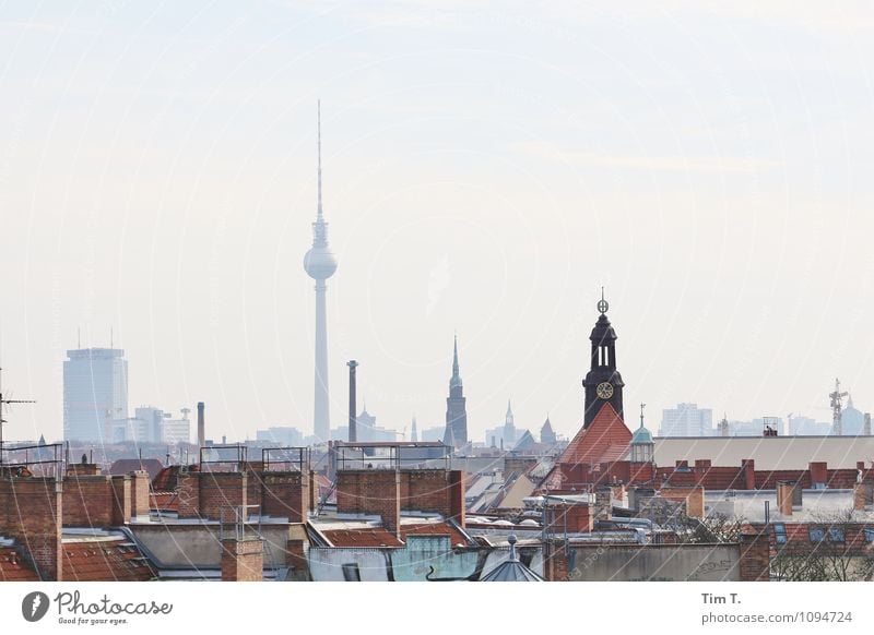 Berlin 2015 Town Capital city Downtown Old town Tourist Attraction Landmark Television tower Colour photo Exterior shot Deserted Day Panorama (View)