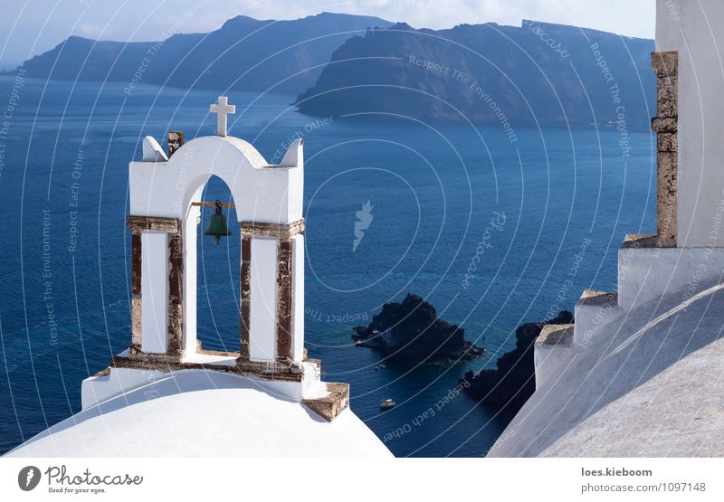 church tower enjoying the sea view Harmonious Relaxation Calm Swimming & Bathing Vacation & Travel Summer Summer vacation Island Nature Beautiful weather Coast