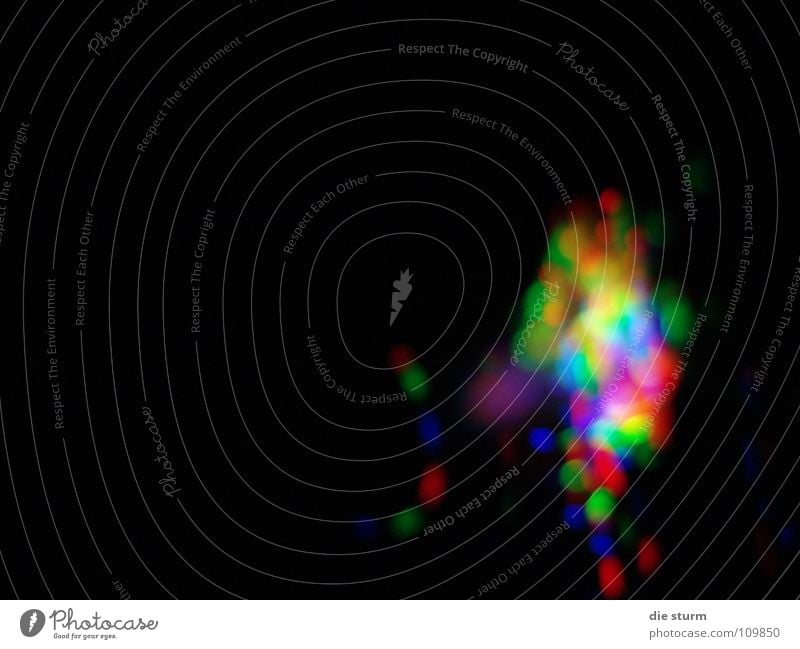 Who sees what? Dark Multicoloured RGB Black Long exposure Colour light paintings absence of light woman's silluette light toys Fascination of chance