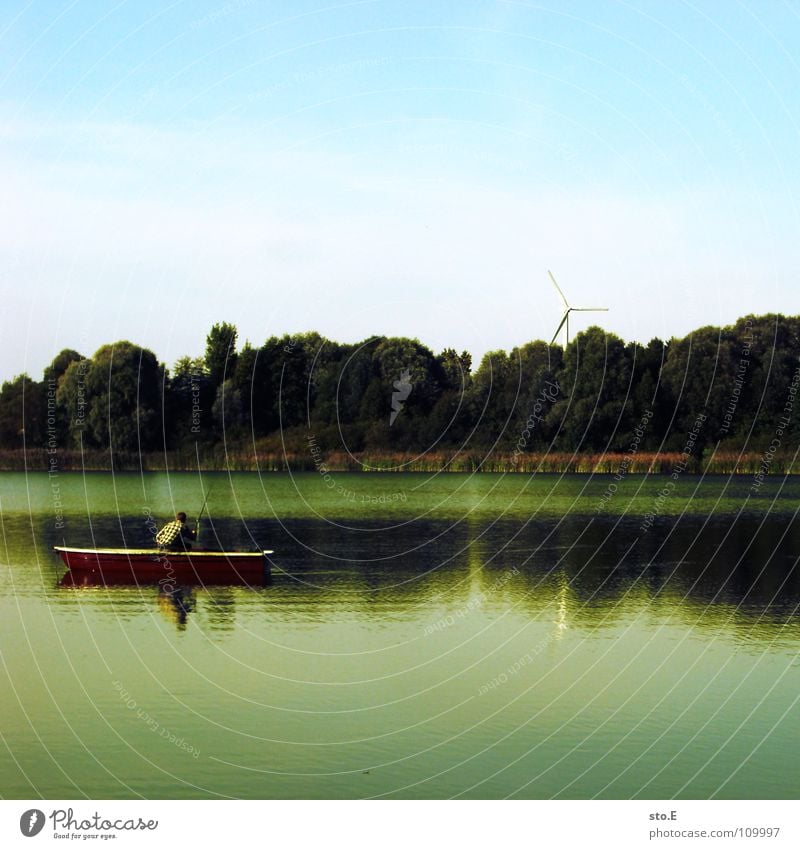 fishing pt.3 Fishing rod Fishing (Angle) String Angler Circle Round Lake Body of water Horizon Tree Moody Calm Far-off places East Afternoon Watercraft Rowboat