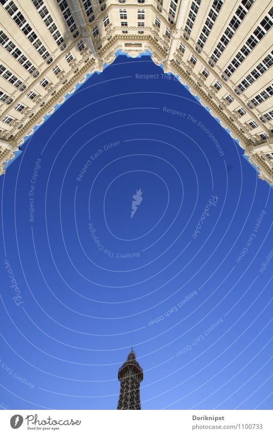 Viewed from below Vacation & Travel Tourism Las Vegas Americas Architecture Paris Hotel Blue Freedom Leisure and hobbies Colour photo Exterior shot