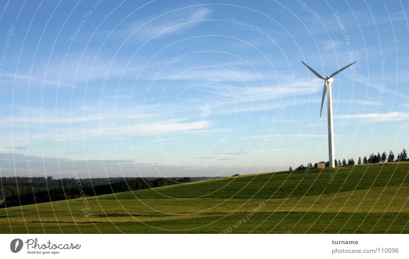 a martian saw a landscape Land Feature Landscape Nature Sky Meadow Green Blue Martian Beautiful Wind energy plant Air Healthy Looking Far-off places