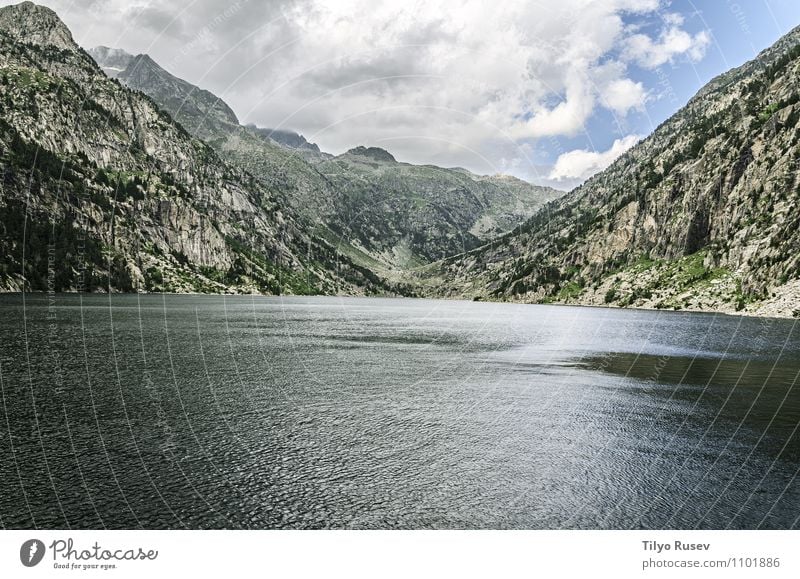 Crystal River Beautiful Mountain Environment Nature Landscape Sky Clouds Rock Art crystal Europe Flow peaceful pyerenees Spain water wood Colour photo