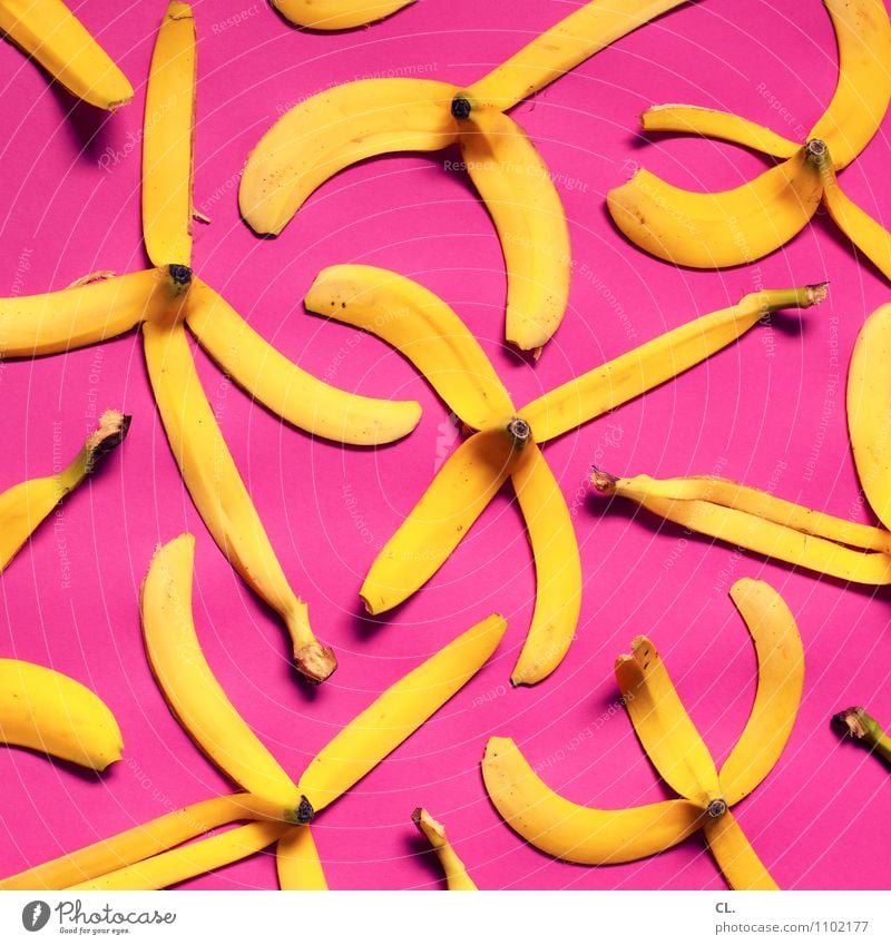 i go bananas Food Fruit Banana Nutrition Eating Organic produce Healthy Eating Exceptional Delicious Yellow Pink Creativity Whimsical Super Still Life