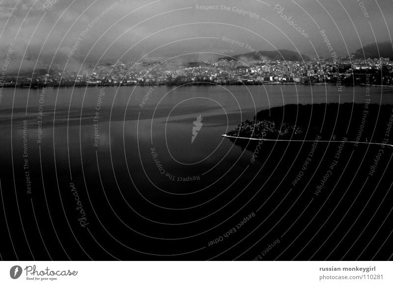 Gricholese Ocean Lake House (Residential Structure) Fog Waves Black Gray White Town Greece Europe Fluid Beach Autumn Grief Distress Americas Mountain