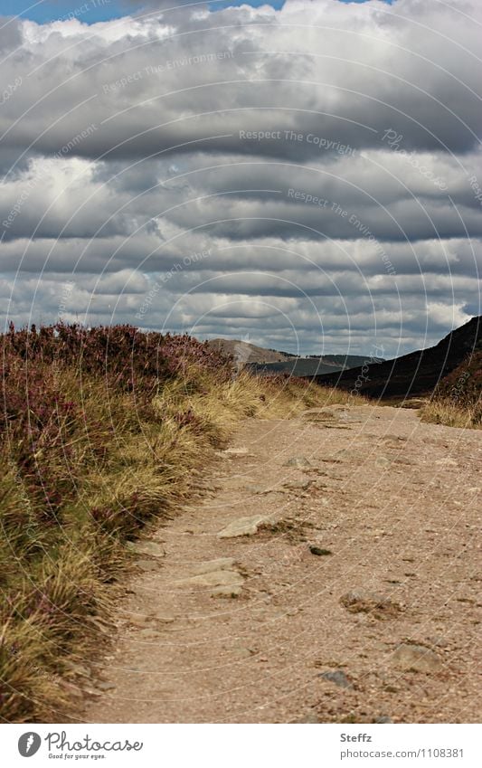 the sky over Scotland Scottish nature Nordic romanticism Nordic nature Scottish countryside Scottish summer Summer in Scotland gritty soil stony road