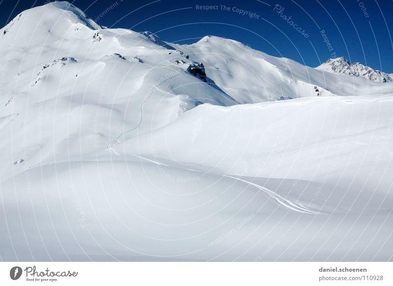 Snow!!!! White Background picture Powder Powder snow Deep snow Glacier Ski tour Peak Mountaineering Hiking Switzerland Winter Winter sports Tracks Endurance