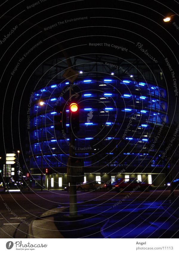 Saturn Parking garage Photographic technology Hamburg Blue