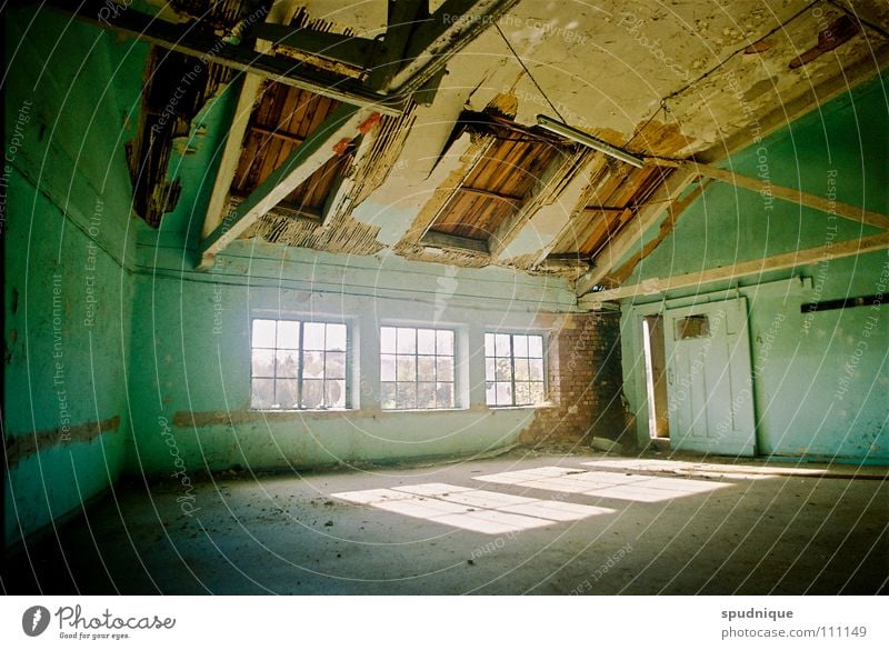 living room Past Factory Building Window Light Decline Calm Derelict Transience Sun Old Empty