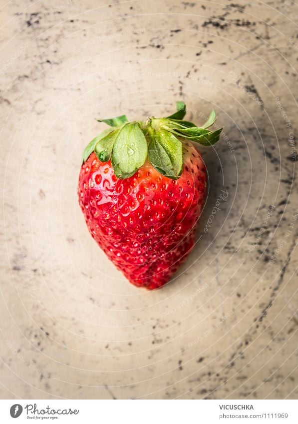 strawberry Food Fruit Dessert Nutrition Organic produce Vegetarian diet Diet Lifestyle Style Design Healthy Eating Summer Garden Nature big Strawberry