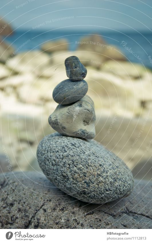 stackable Nature Coast Emotions Relaxation Serene Stone Ocean Stack Pebble Gravel beach Wellness Zen Patient Colour photo Exterior shot Deserted Blur