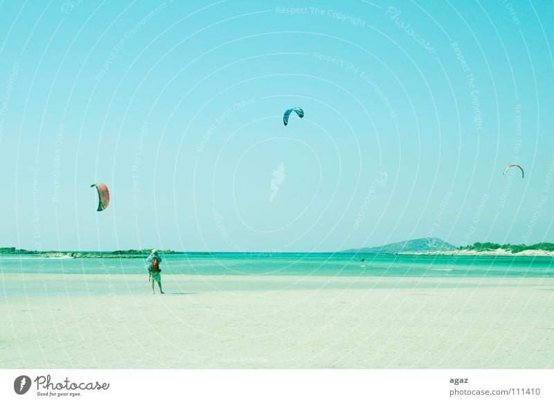 Kitesurfing 2 To hold on Leisure and hobbies Portrait format Man Ocean Stand Surfboard Surfing Vacation & Travel Aquatics Crete Beach Summer Hot Perspire Sports