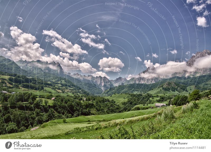 Pyrenees Mountains Landscape Beautiful Vacation & Travel Tourism Winter Environment Nature Sky Clouds Tree Forest Hill Places Street Lanes & trails Natural Blue