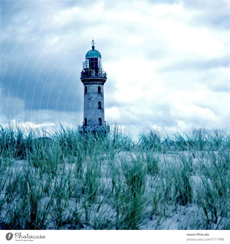 Harald Beach Lighthouse Summer Prerow Lake Coast Grass Navigation Orientation Salty Vacation & Travel Navigation mark Warnemünde Rostock