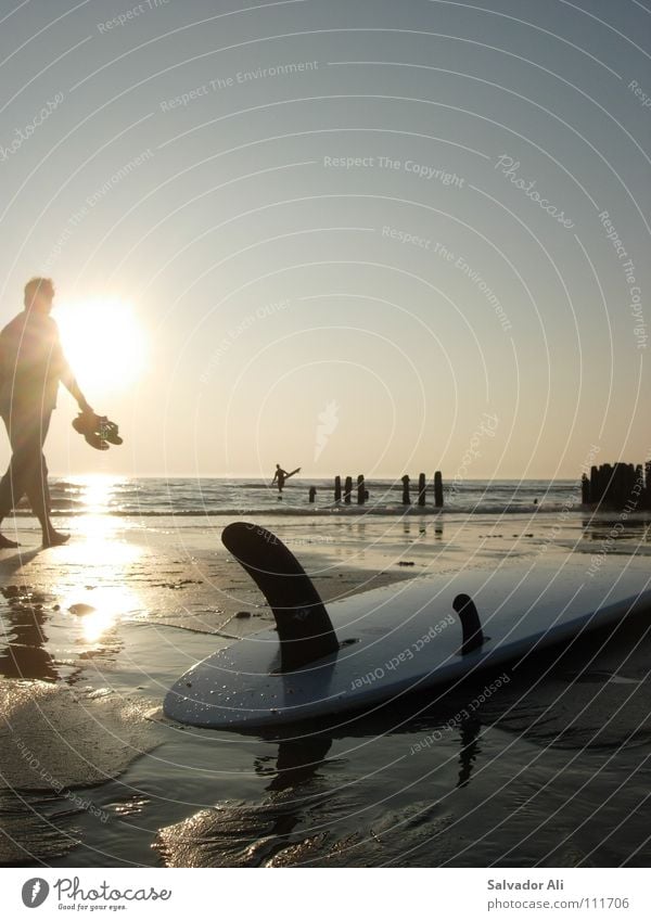 pricelessly Slick Hiking Longing Finn Calm Harmonious Generation Looking Sylt Break Lean To enjoy Summer Waves Low tide Surfboard Horizon Vantage point Going