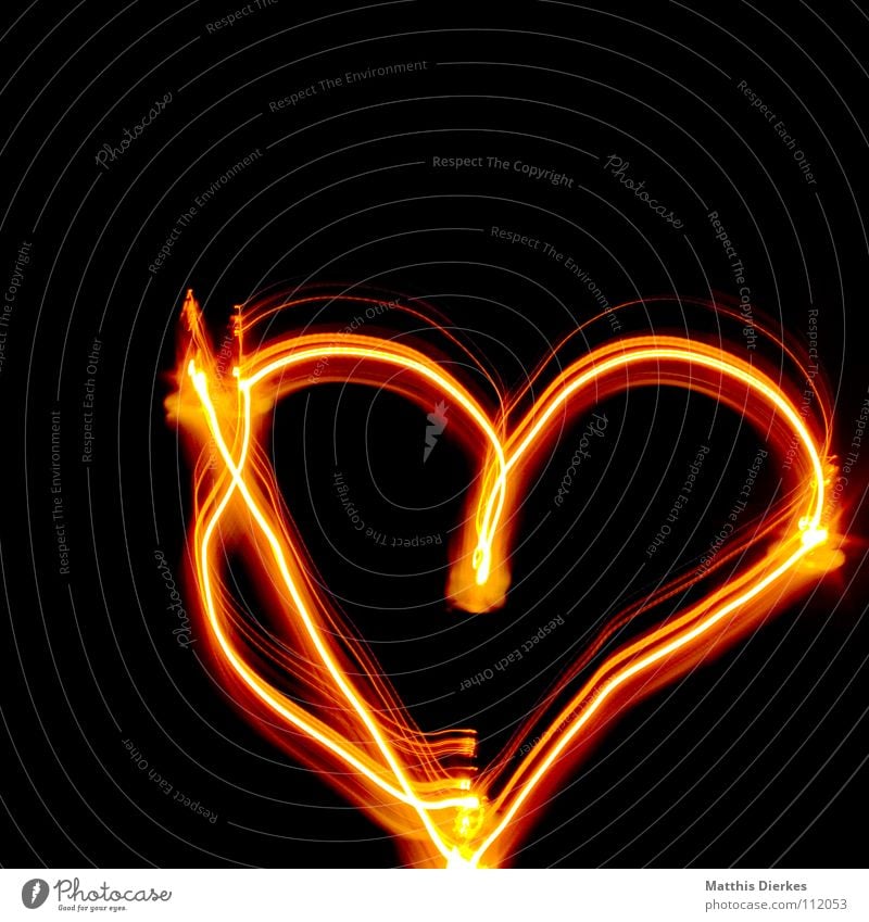 With Love Light Visual spectacle Fairy lights Valentine's Day Red Yellow Tripod Long exposure Radiation Curve Balance sheet Statistics Progress Tracks Deep