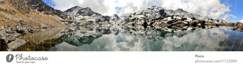 Gosainkunda Mirror Lake, Himalayas, Nepal Illness Vacation & Travel Winter Snow Mountain Nature Landscape Clouds Autumn Fog Park Rock Glacier Lanes & trails