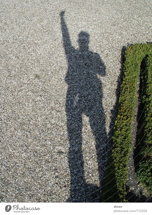 Thumbs Up! Playing Fingers Light Gravel Gesture Gray Green Pictogram Celestial bodies and the universe Shadow up Arm Sun box Tall Upward Human being