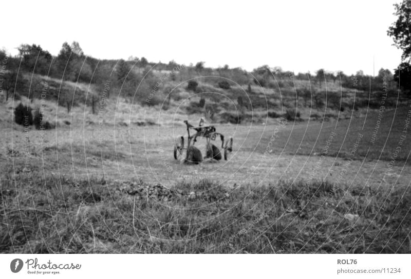 The old plow Field Plow Calm Scrap metal Electrical equipment Technology