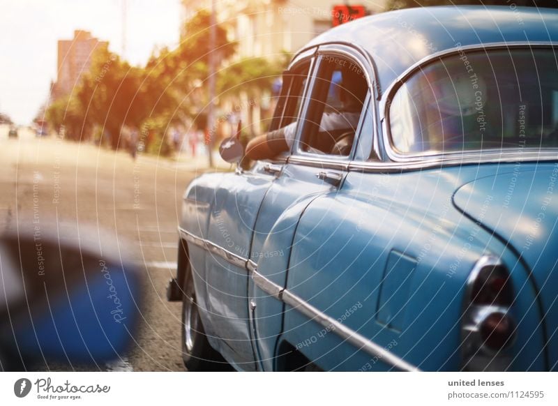 FF# Cuba Car Art Esthetic Motoring Car Window Car driver Car race Cuban Blue Vintage car Vintage car race Road traffic Street Driving Colour photo