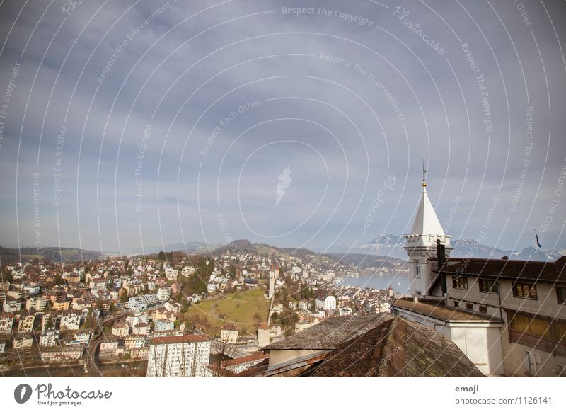 Lucerne Environment Nature Sky Beautiful weather Town House (Residential Structure) Old Uniqueness Colour photo Exterior shot Deserted Day Panorama (View)