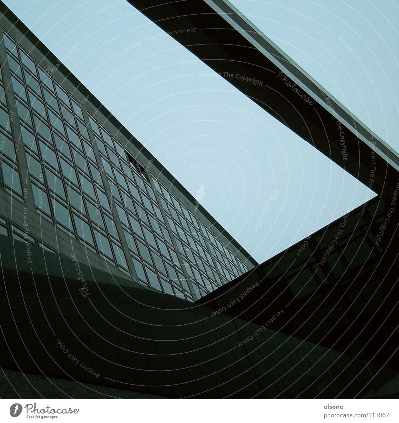 ::SHADOWTRICKS:: Complex Concrete Building Dark Branched Window Facade High-rise Gray Black Work and employment Profession Stress Haste Relaxation Stuttgart