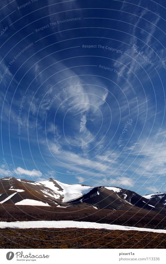 Sky over Spitsbergen Spitzbergen Norway Clouds Europe Snow Mountain Level Island